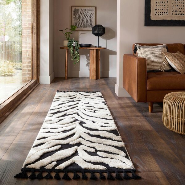 BEHÚŇ, 80/300 cm, čierna Flair Rugs - Online Only bytové doplnky, Online Only