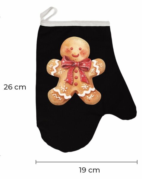 Vianočná kuchynská rukavica Ginger EMI, červená