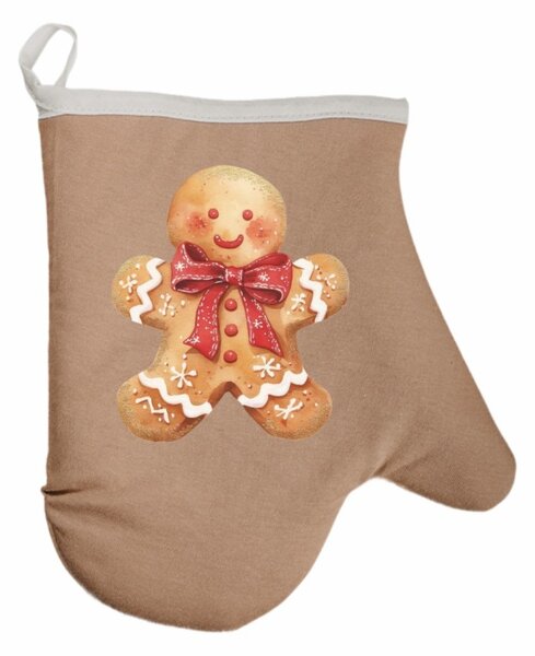 Vianočná kuchynská rukavica Ginger EMI, červená