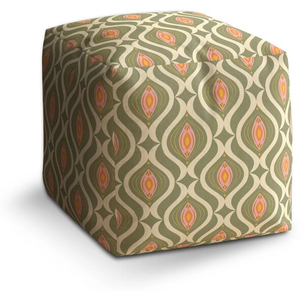 Sablio Taburet Cube Retro ornament - 40x40x40 cm