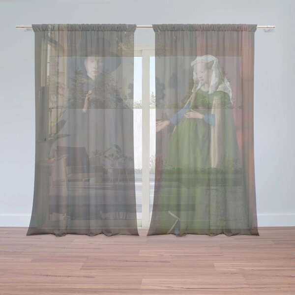Sablio Záclony Svadba manželov - Jan van Eyck: 2ks 150x250cm