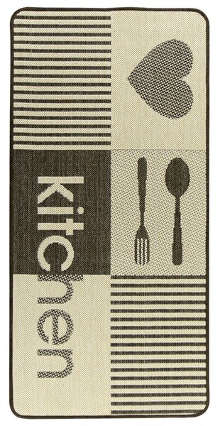 Protišmykový kuchynský koberec/ behúň Flex 19053/19 hnedý