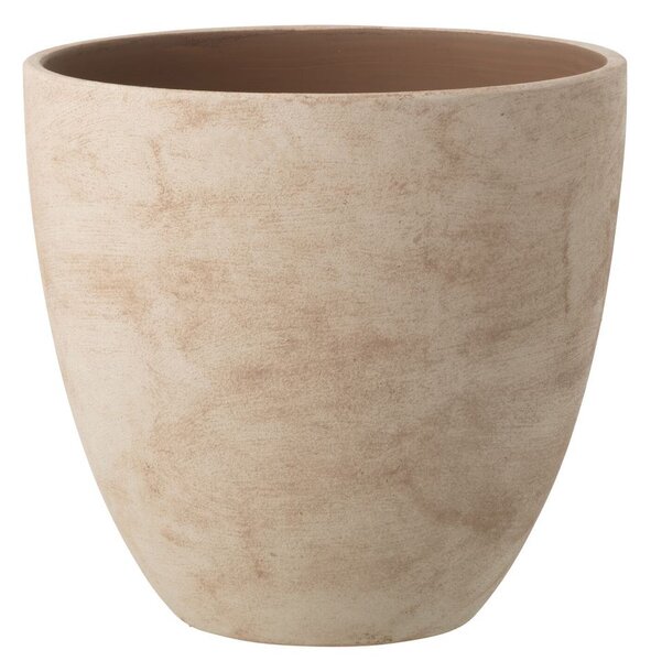 Béžový keramický obal na kvetináč Larigge L - Ø 30*29 cm - J-Line by Jolipa