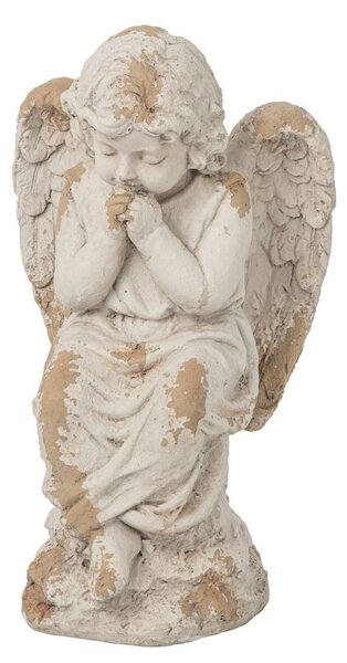 Béžová antik dekorácia socha Angel Antiqou French - 32*23*56 cm - J-Line by Jolipa