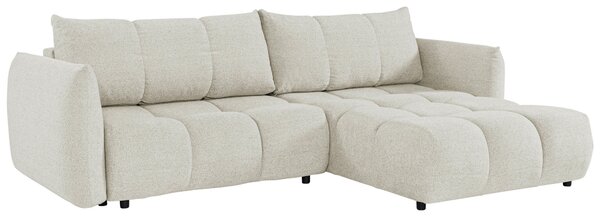 ROZKLADACIA ROHOVÁ SEDAČKA, plast, textil, kompozitné drevo, béžová Livetastic - Online Only obývacie izby, Online Only