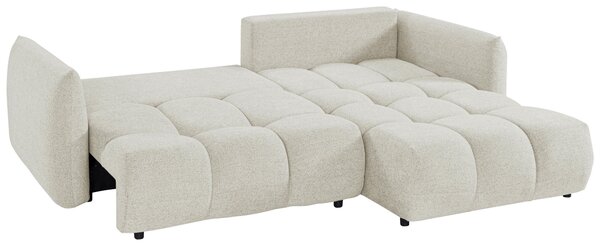 ROZKLADACIA ROHOVÁ SEDAČKA, plast, textil, kompozitné drevo, béžová Livetastic - Online Only obývacie izby, Online Only
