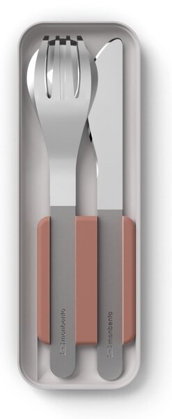 Nehrdzavejúca sada príborov Monbento Slim Box Pink Moka