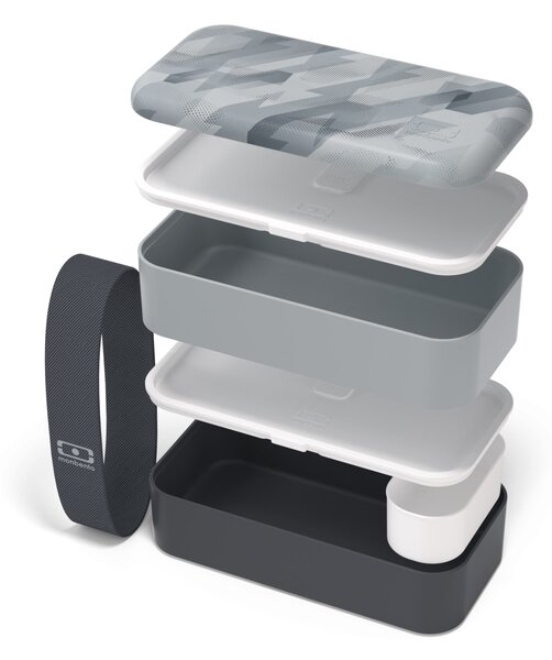 Desiatový box Monbento Original Graphic Grey 1 l