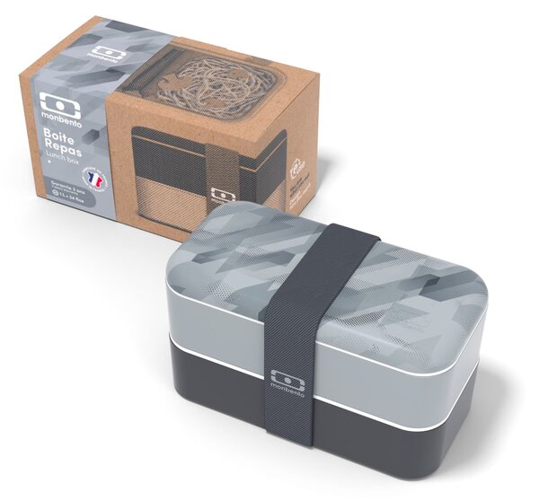 Desiatový box Monbento Original Graphic Grey 1 l