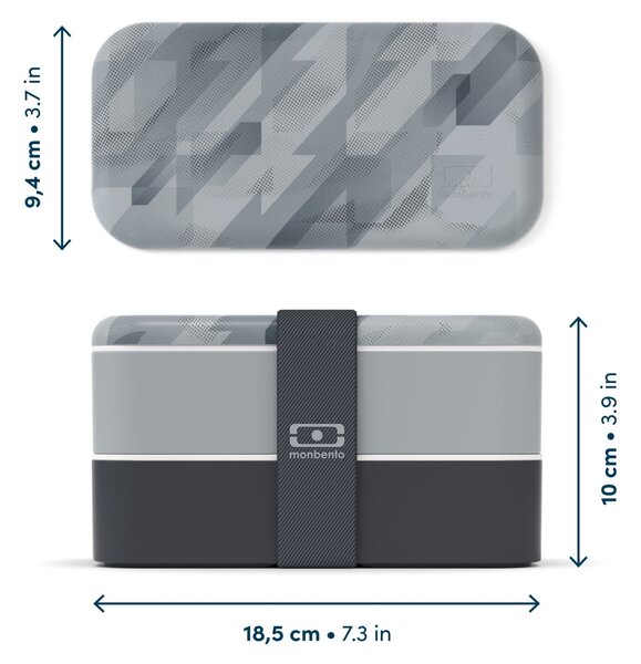 Desiatový box Monbento Original Graphic Grey 1 l