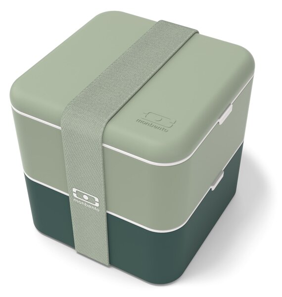 Desiatový box Monbento Square Green Bicolor 1,7 l