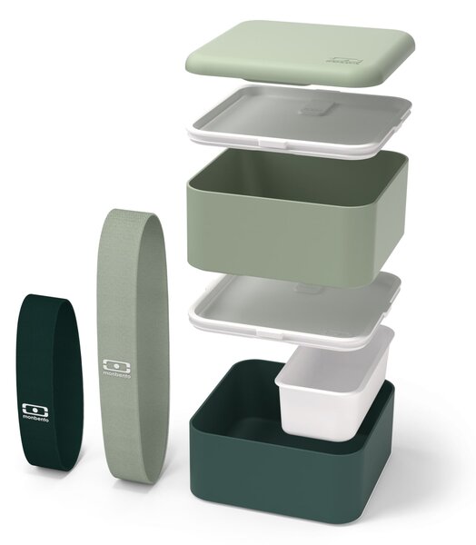Desiatový box Monbento Square Green Bicolor 1,7 l