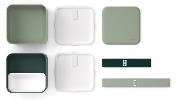 Desiatový box Monbento Square Green Bicolor 1,7 l