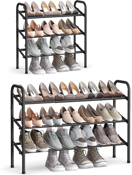 REGÁL NA TOPÁNKY, čierna, 83/58/23 cm Boxxx - Online Only drobný nábytok, Online Only