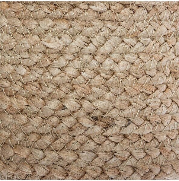 Okrúhle jutové koše SEAGRASS sada 3 ks, biela