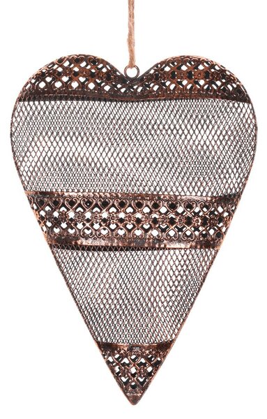 Srdce kovové 28cm biele