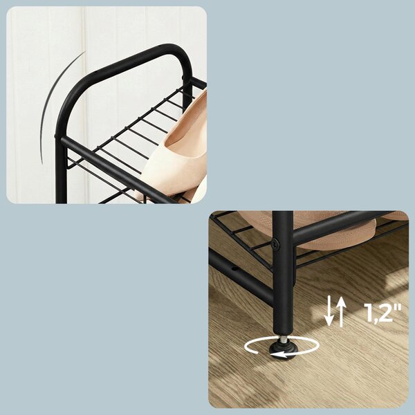 REGÁL NA TOPÁNKY, čierna, 68,5/65/27,5 cm Boxxx - Online Only drobný nábytok, Online Only