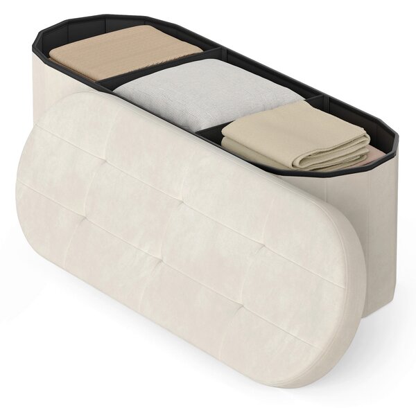ÚLOŽNÝ BOX NA SEDENIE, textil, kompozitné drevo, 110/38/38 cm Boxxx - Kreslá, Online Only
