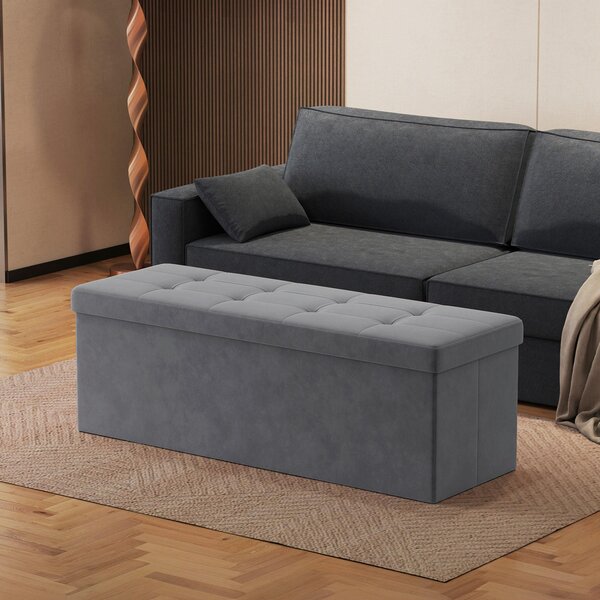 ÚLOŽNÝ BOX NA SEDENIE, textil, kompozitné drevo, 110/38/38 cm Boxxx - Kreslá, Online Only
