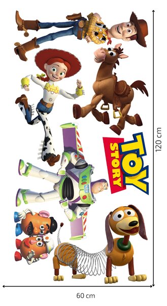 60x120cm Toy Story - textilná nálepka na stenu