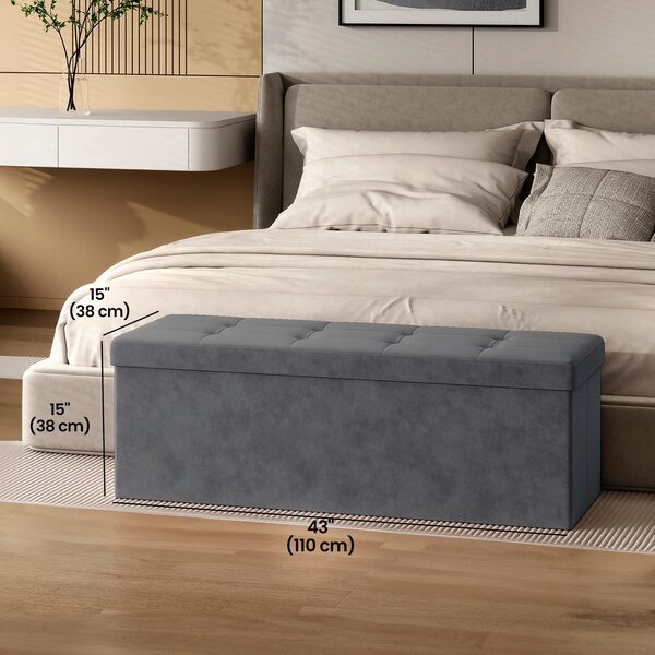 ÚLOŽNÝ BOX NA SEDENIE, textil, kompozitné drevo, 110/38/38 cm Boxxx - Kreslá, Online Only