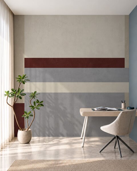 Tapety Abstraktná geometria s blokmi v odtieňoch bordovej, šedej a béžovej, 3D fototapety, Fototapety 3d geometrické postavy, w05890v2 : Uwalls.sk