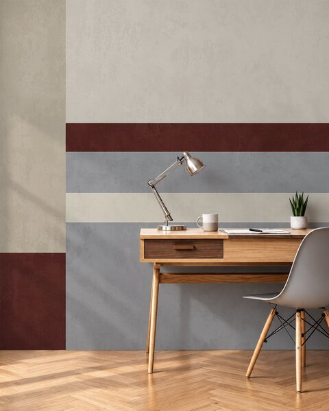 Tapety Abstraktná geometria s blokmi v odtieňoch bordovej, šedej a béžovej, 3D fototapety, Fototapety 3d geometrické postavy, w05890v2 : Uwalls.sk