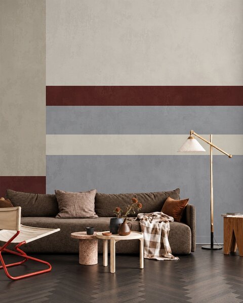 Tapety Abstraktná geometria s blokmi v odtieňoch bordovej, šedej a béžovej, 3D fototapety, Fototapety 3d geometrické postavy, w05890v2 : Uwalls.sk