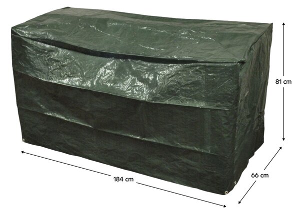 KONDELA Ochranný obal na záhradný set, 184x66x81 cm, zelená, KAVER TYP 38
