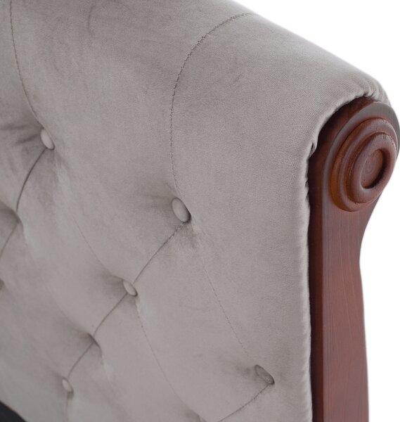 KONDELA Posteľ s roštom, 180x200, sivohnedá Taupe Velvet látka, BARETO