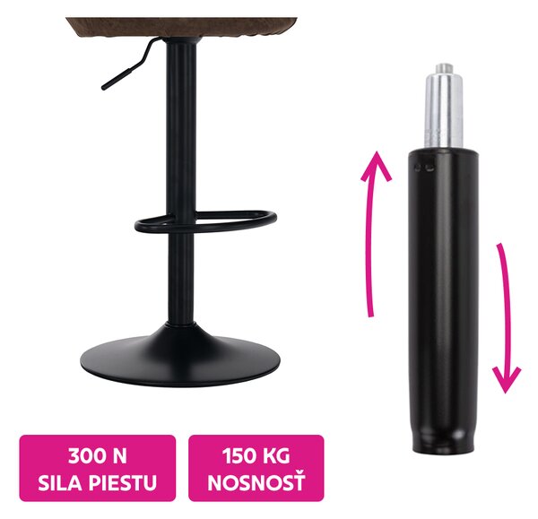 KONDELA Plynový piest, čierna, dĺžka 69,4 cm, 150 kg, PIEST TYP 7