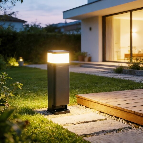 Brilagi -Vonkajšia lampa s 2 zásuvkami typu SCHUKO PILLAR 1xG9/11W/230V IP44 antracit