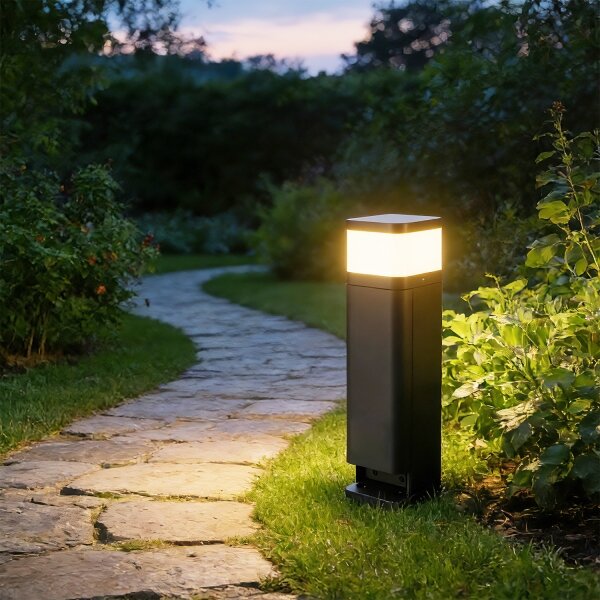 Brilagi -Vonkajšia lampa s 2 zásuvkami typu SCHUKO PILLAR 1xG9/11W/230V IP44 antracit