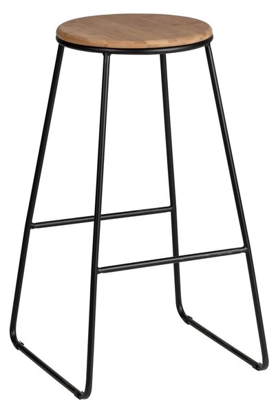 Čierne/v prírodnej farbe barové stoličky v súprave 2 ks (výška sedadla 70 cm) Loft – Wenko