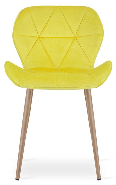 Jedálenská stolička MANGO VELVET, žltá