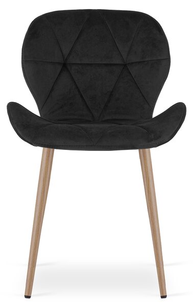 Jedálenská stolička MANGO VELVET, čierna