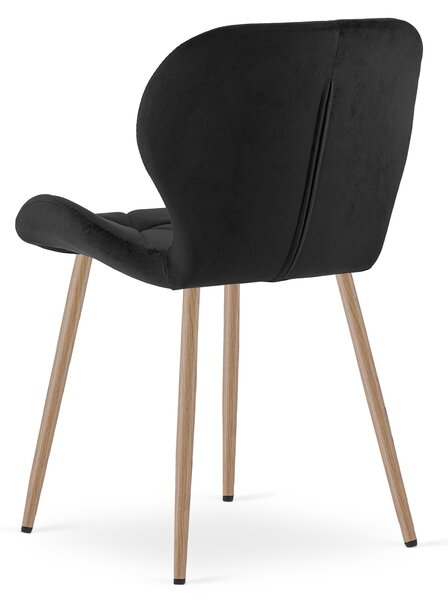Jedálenská stolička MANGO VELVET, čierna