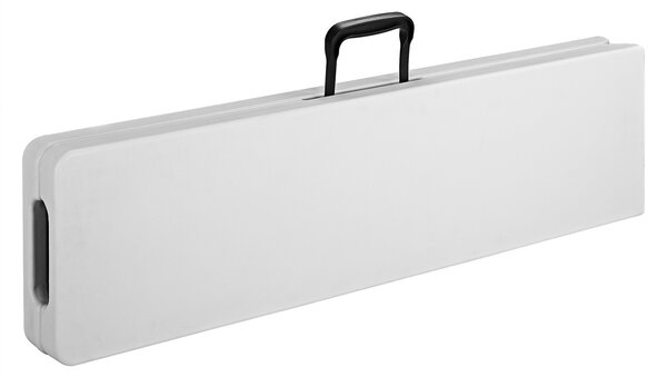 Sada 2 skladacích lavíc 180 cm - biela
