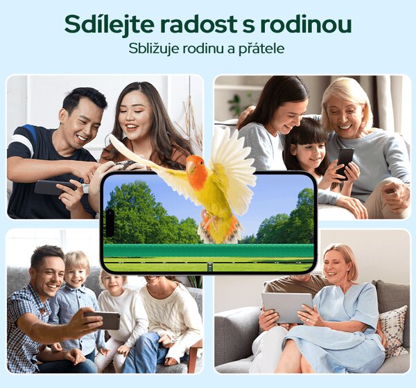 Bezdoteku Vtáčie oko múdre krmítko na okno s kamerou Sýkorka