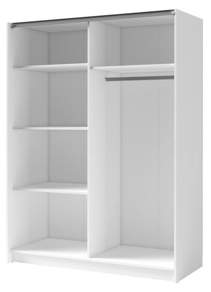 Šatníková skriňa so zrkadlom 151 cm YUMBO - dub artisan / biela