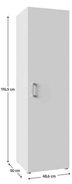 KONDELA Skriňa 1D, policová, biela, ROMER NEW TYP 1