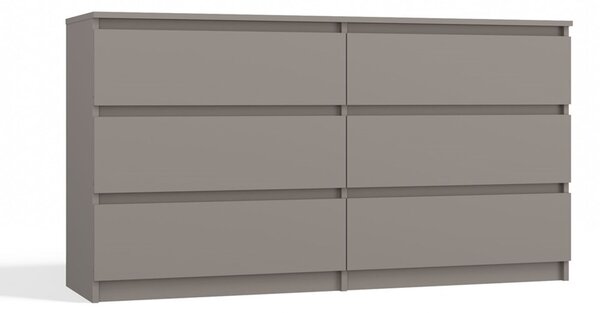 Komoda Malva M6 140 cm - sivá