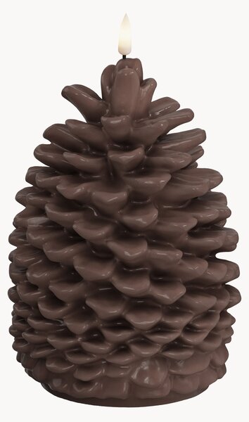 Ručne vyrobená vianočná LED sviečka's efektom plameňa Pine Cone, V 19 cm