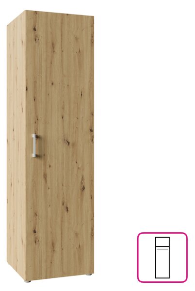 KONDELA Skriňa 1D, vešiaková, dub artisan, ROMER NEW TYP 2