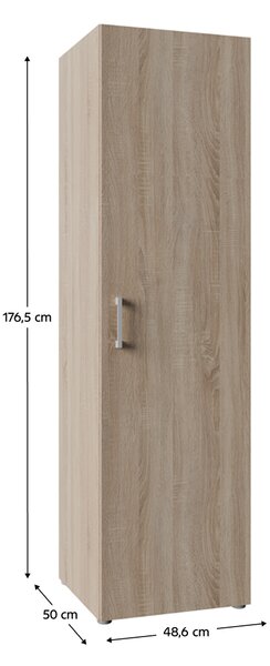 KONDELA Skriňa 1D, vešiaková, dub sonoma, ROMER NEW TYP 2