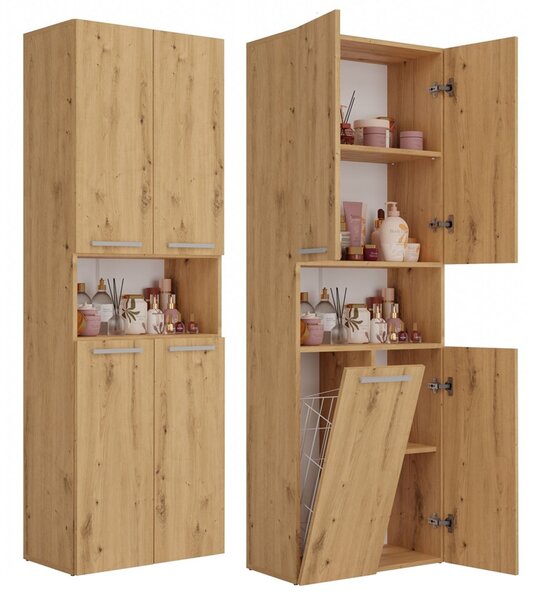 Kúpeľňová skrinka NEL 1K DK - dub artisan