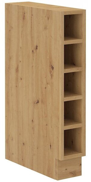 Dolná otvorená skrinka LUNARA - šírka 15 cm, dub artisan