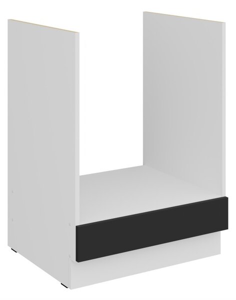 Sporáková skrinka LUNARA - šírka 60 cm, čierna / biela