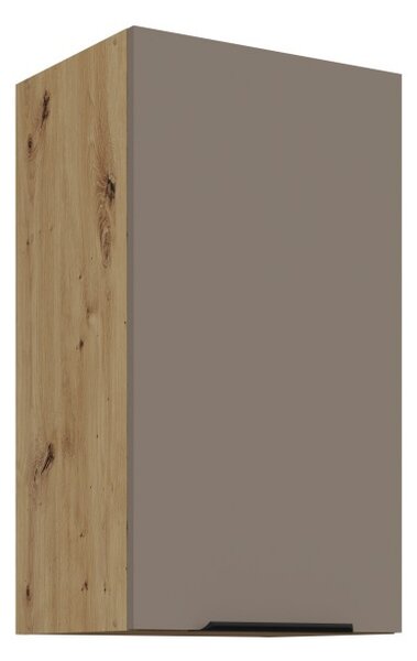 Horná kuchynská skrinka LUNARA - šírka 40 cm, tmavo béžová / dub artisan