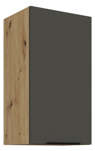 Horná kuchynská skrinka LUNARA - šírka 40 cm, grafit / dub artisan